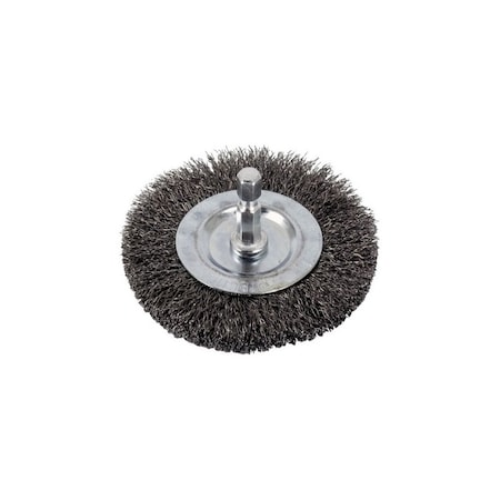 A E S Industries 3in Wire Wheel with 1/4in Shank - Fine Wire 1863